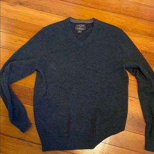 Dark charcoal cashmere sweater.